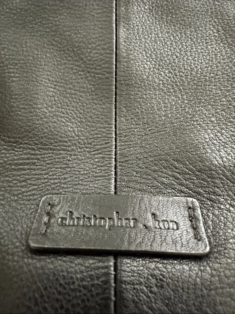 CHRISTOPHER KON BLACK AND CAMEL LEATHER CROSSBODY BAG